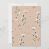 Wildblume Kalligrafie Brautdusche Einladung (Rückseite)