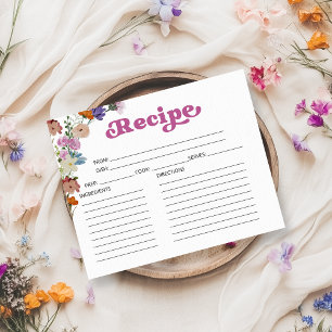 Wildblume Kalligrafie Brautparty Rezeptionskarten