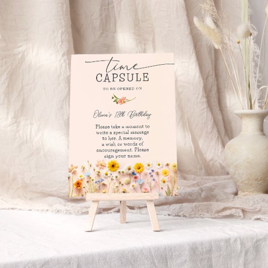 Wildblume Kapsel Geburtstag Poster