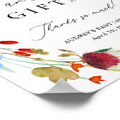 Wildblume Karikaturen und Geschenke Duschanzeige Poster (Ecke)