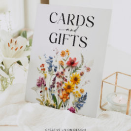 Wildblume-Karten und Geschenkzeichen für gepresste Sockelschild