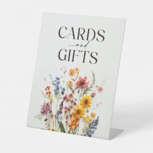 Wildblume-Karten und Geschenkzeichen für gepresste Sockelschild