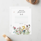 Wildblume Kinderduschberatung Neue Eltern Mitteilungskarte (Vorderseite/Rückseite Beispiel)