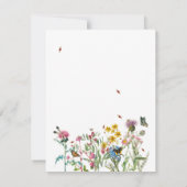 Wildblume Kinderduschberatung Neue Eltern Mitteilungskarte (Rückseite)