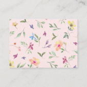 Wildblume Kinderduschbücher für Kinder Begleitkarte (Rückseite)