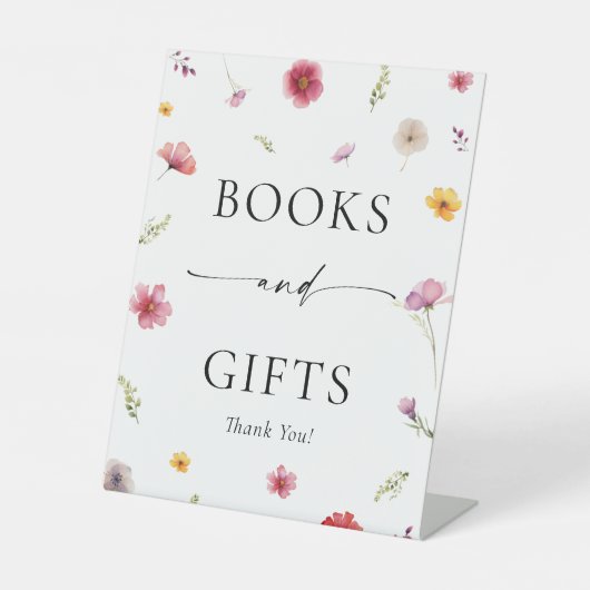 Wildblume Kinderduschbücher und Geschenke Sockelschild (Vorderseite)