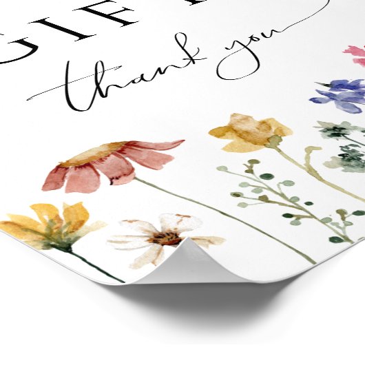 Wildblume Kinderdusche Bücher und Geschenke Poster (Ecke)