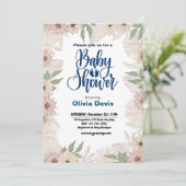 Wildblume Kinderdusche Einladung (Stehend Vorderseite)