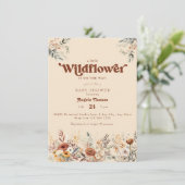 Wildblume Kinderdusche Einladung (Stehend Vorderseite)