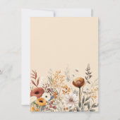 Wildblume Kinderdusche Einladung (Rückseite)