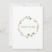 Wildblume Kinderdusche Einladung (Rückseite)