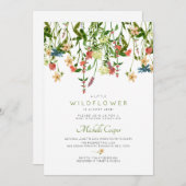 Wildblume Kinderdusche Einladung (Vorne/Hinten)