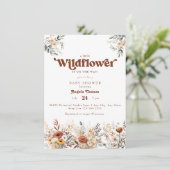 Wildblume Kinderdusche Einladung (Stehend Vorderseite)