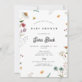 Wildblume Kinderdusche Einladung (Vorderseite)