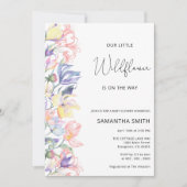 Wildblume Kinderdusche Einladung (Vorderseite)