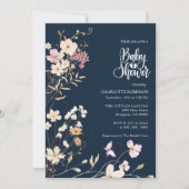 Wildblume Kinderdusche Einladung (Vorderseite)