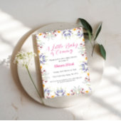 Wildblume Kinderdusche Einladung