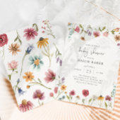 Wildblume Kinderdusche Einladung