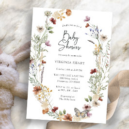 Wildblume Kinderdusche Einladung