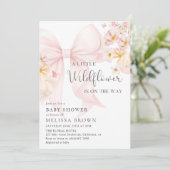 Wildblume Kinderdusche Einladung (Stehend Vorderseite)