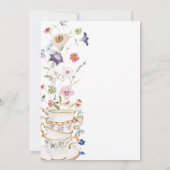 Wildblume Kinderdusche Einladung (Rückseite)