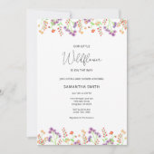 Wildblume Kinderdusche Einladung (Vorderseite)