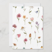 Wildblume Kinderdusche Einladung (Rückseite)