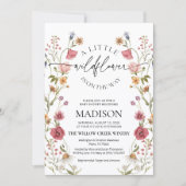 Wildblume Kinderdusche Einladung (Vorderseite)