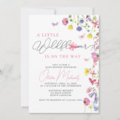 Wildblume Kinderdusche Einladung | Baby in Bloom (Vorderseite)