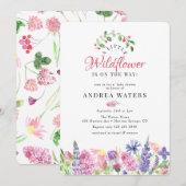 Wildblume Kinderdusche Einladungen (Vorne/Hinten)