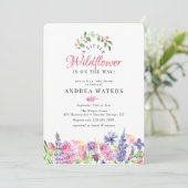 Wildblume Kinderdusche Einladungen (Stehend Vorderseite)