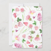 Wildblume Kinderdusche Einladungen (Rückseite)