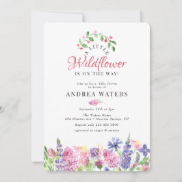 Wildblume Kinderdusche Einladungen