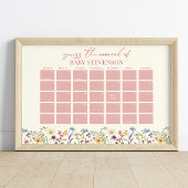 Wildblume Kinderdusche Fälligkeitsdatum Kalenderze Poster