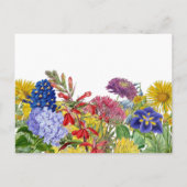 Wildblume Kinderdusche Familienkarte Ankündigungspostkarte (Rückseite)