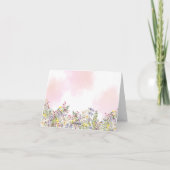 Wildblume Kinderdusche geklappt Danke Karte (Rückseite)