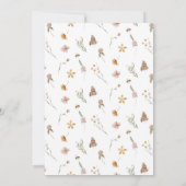 Wildblume Kinderdusche Vorhersagen und Ratschläge Einladung (Rückseite)