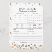 Wildblume Kinderdusche Vorhersagen und Ratschläge Einladung (Vorne/Hinten)