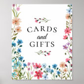 Wildblume Kinderduschkarten und Geschenkgutscheine Poster (Vorne)