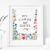 Wildblume Kinderduschkarten und Geschenkgutscheine Poster