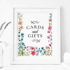 Wildblume Kinderduschkarten und Geschenkgutscheine Poster