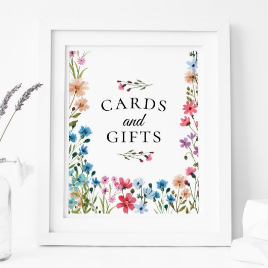 Wildblume Kinderduschkarten und Geschenkgutscheine Poster