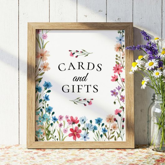 Wildblume Kinderduschkarten und Geschenkgutscheine Poster