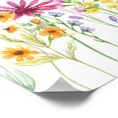 Wildblume Kindermädchenspätdusche Poster (Ecke)