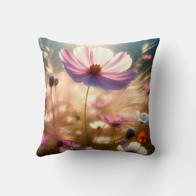 Wildblume-Kissen Kissen (Rückseite)