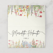 Wildblume Klappende Platzkarte (Außenseite Aufgefaltet)