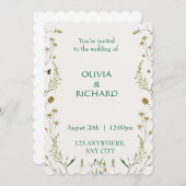 Wildblume Klassische Blumenladen Minimalistische E Einladung (Vorne/Hinten)