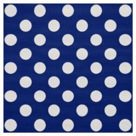 WILDBLUME - klassische Polka-Punkte auf blauem Nau Stoff