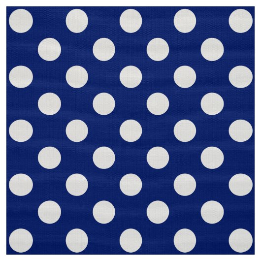 WILDBLUME - klassische Polka-Punkte auf blauem Nau Stoff (Muster)