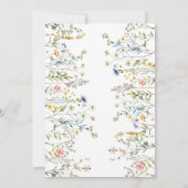 Wildblume Kleine Blume mit Baby Dusche Einladung (Rückseite)